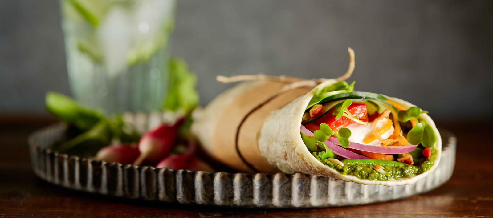 Veggie Pesto Wraps - La Tortilla Factory
