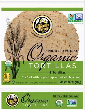 Organic, Non-GMO Tortillas, Sprouted Wheat - La Tortilla