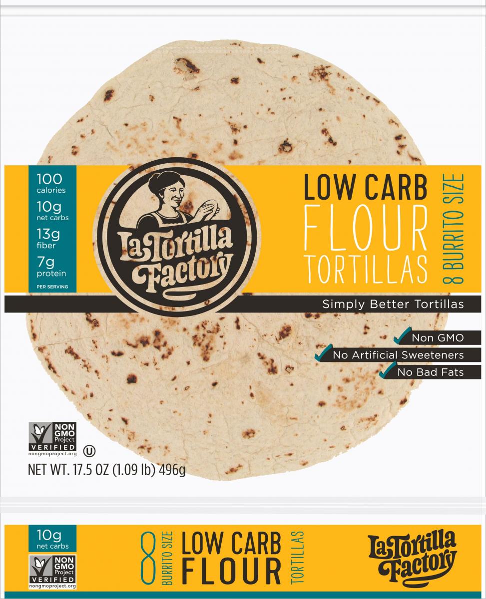 NonGMO, Low Carb Tortillas, Flour, Burrito Size La Tortilla Factory