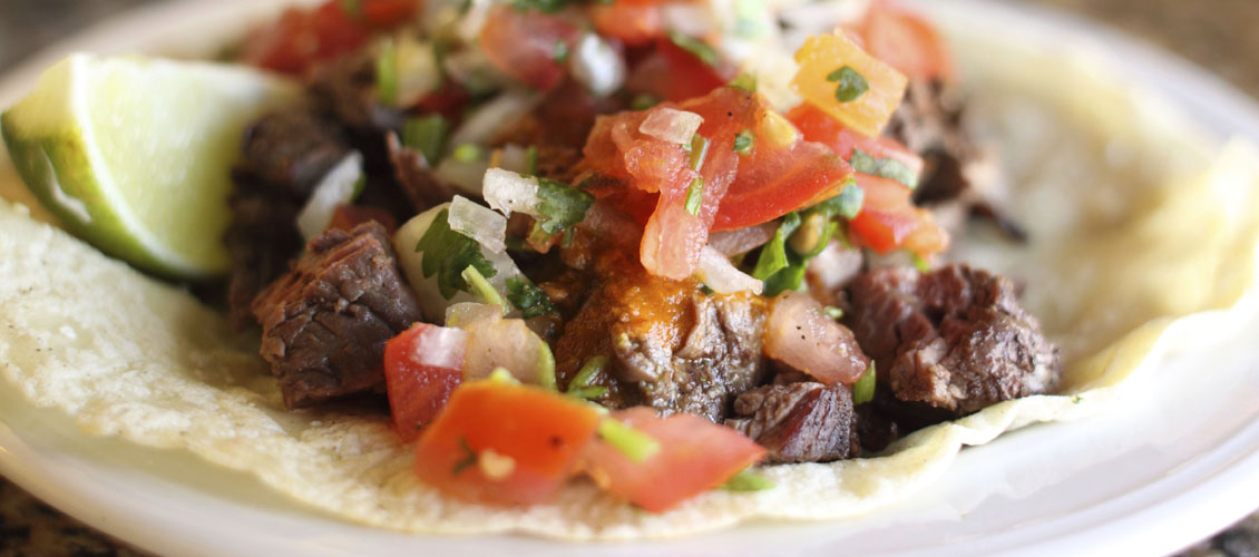 Mini Steak Tacos with Spicy Pico de Gallo