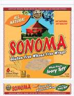 Sonoma All Natural Gluten Free, Wheat Free Wraps, Ivory Teff