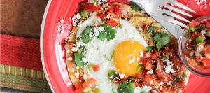 Sunny Side Up Breakfast Quesadilla with Salsa