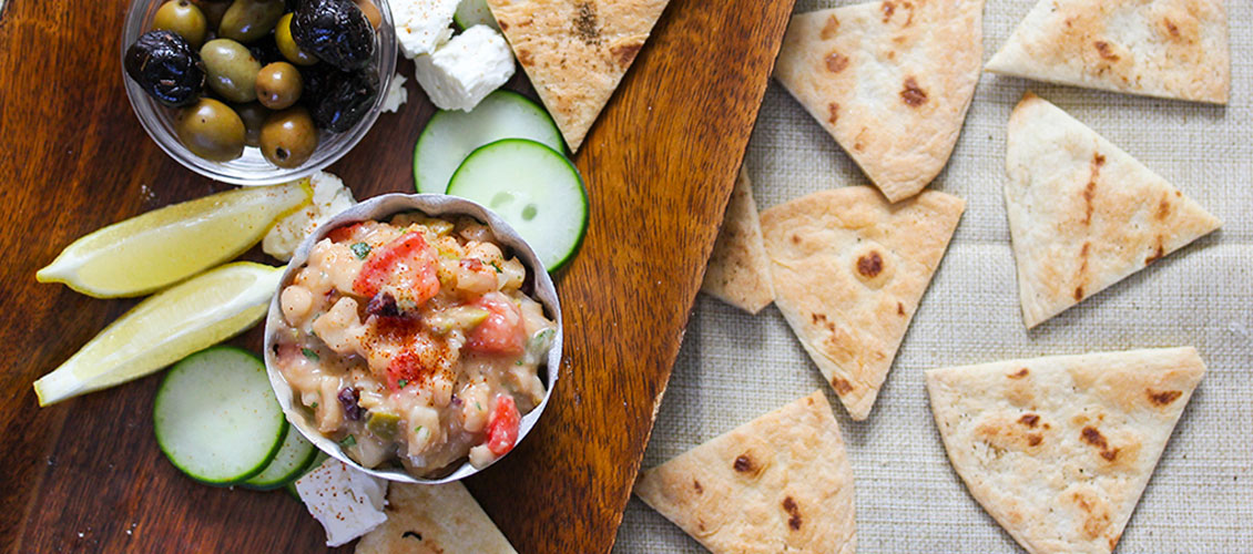 White Bean Baked Chips and Tuscan Tapenade