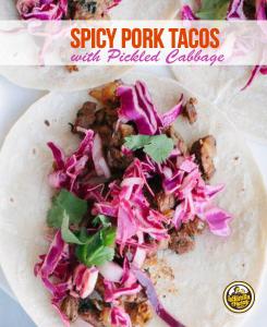 Spicy Pork Tacos with Pickeled Cabbage PIN