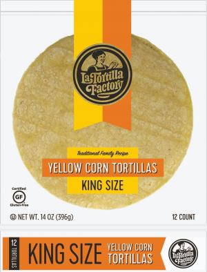 Traditional Corn Tortillas Yellow Corn, King Size