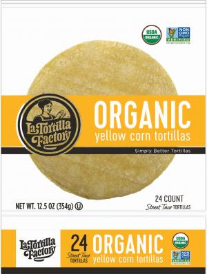 Organic, Non-GMO Tortillas, Yellow Corn, Street Taco Size