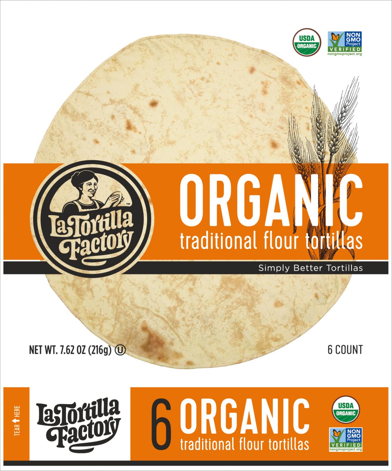 Organic, NonGMO Tortillas Traditional Flour • La Tortilla Factory