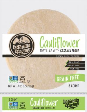 Cauliflower Tortillas with Cassava Flour