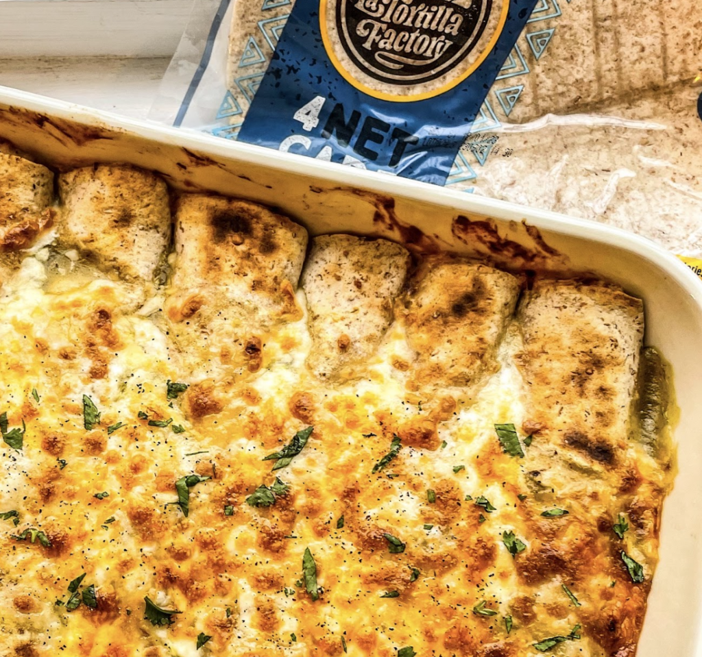 Creamy Chicken Enchiladas • La Tortilla Factory