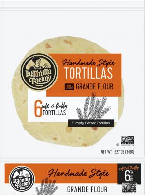 Hand Made Style Tortillas, Original Flour, Grande