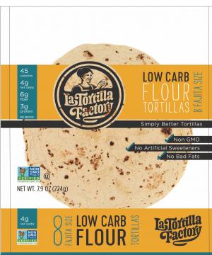 Low Carb Tortillas, Flour, Fajita Size