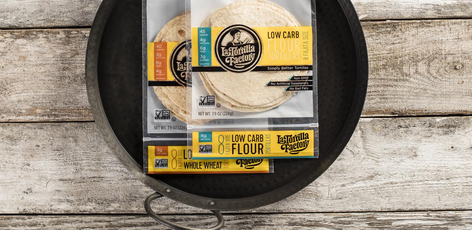 Low Carb Tortillas, Whole Wheat, Original Size • La Tortilla Factory