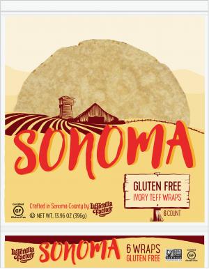 Sonoma Non-GMO Gluten Free, Wheat Free Wraps, Ivory Teff