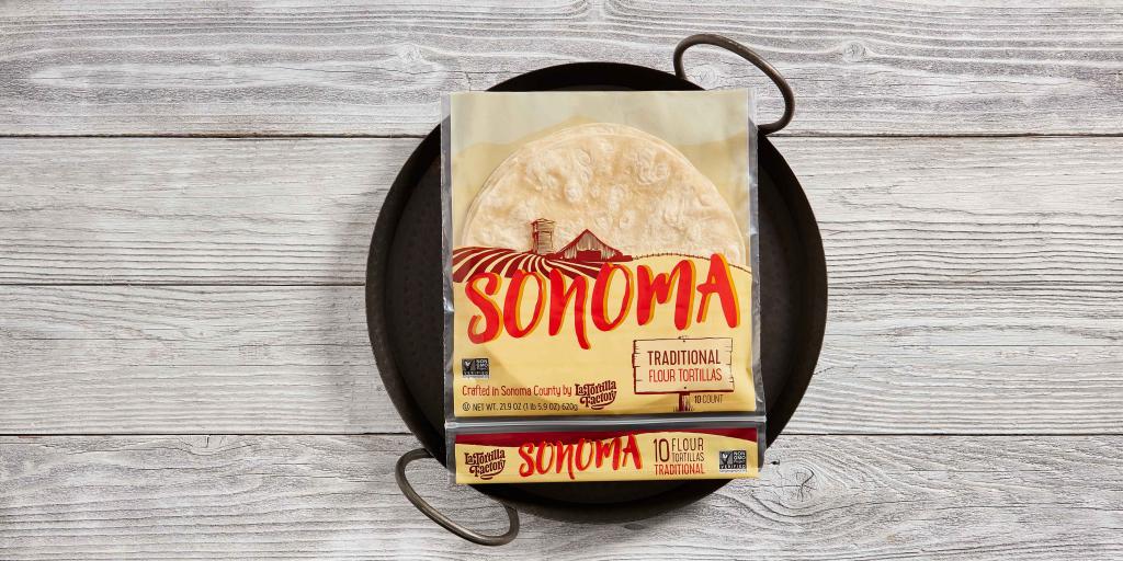 Sonoma Organic NonGMO Tortillas, Yellow Corn • La Tortilla Factory