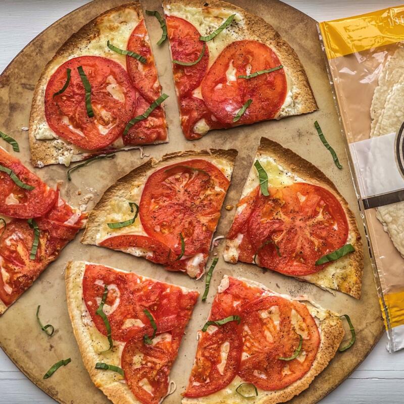 Caprese-Style Tortilla Pizza