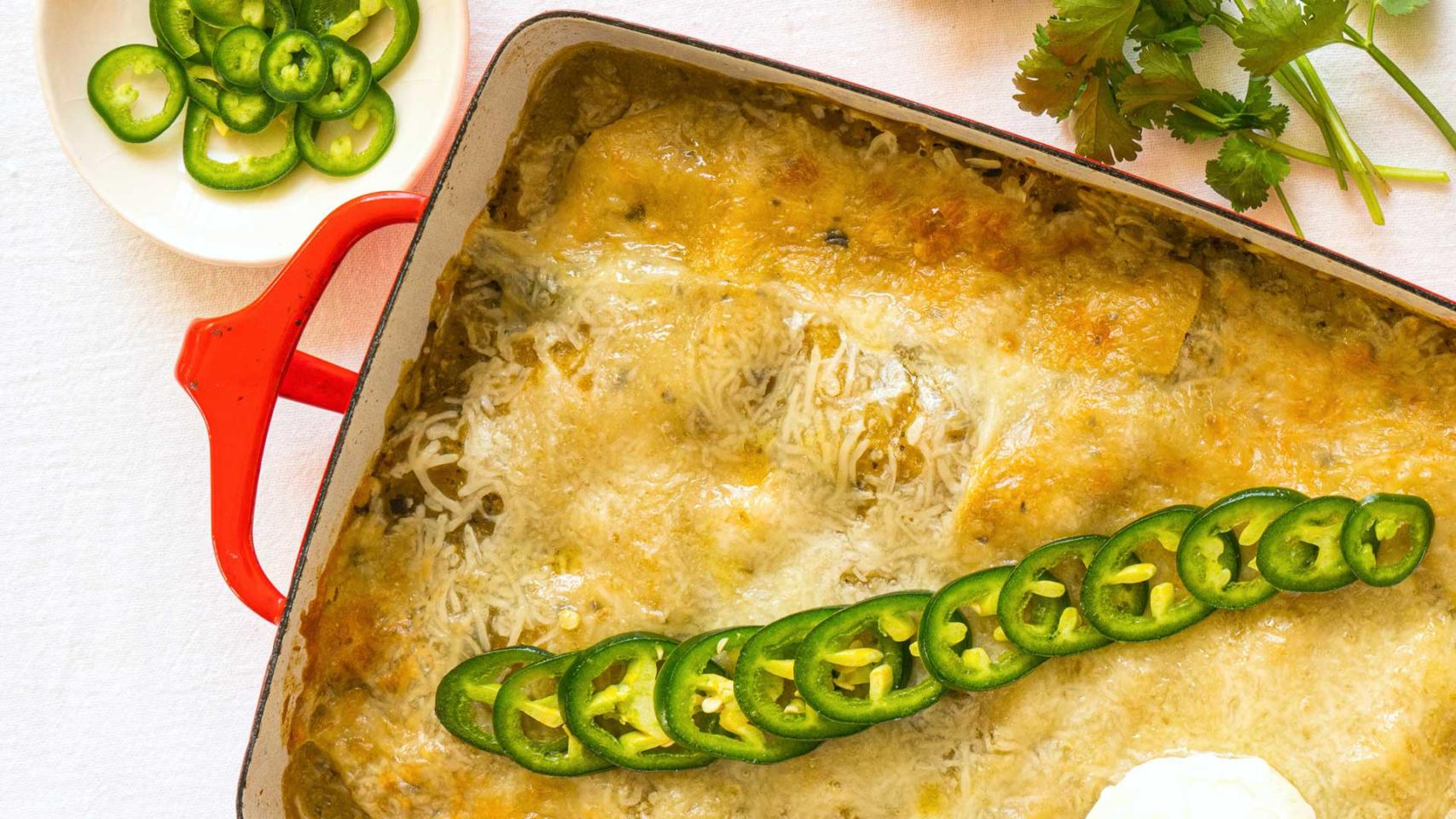 Chicken Enchiladas Suizas Casserole • La Tortilla Factory