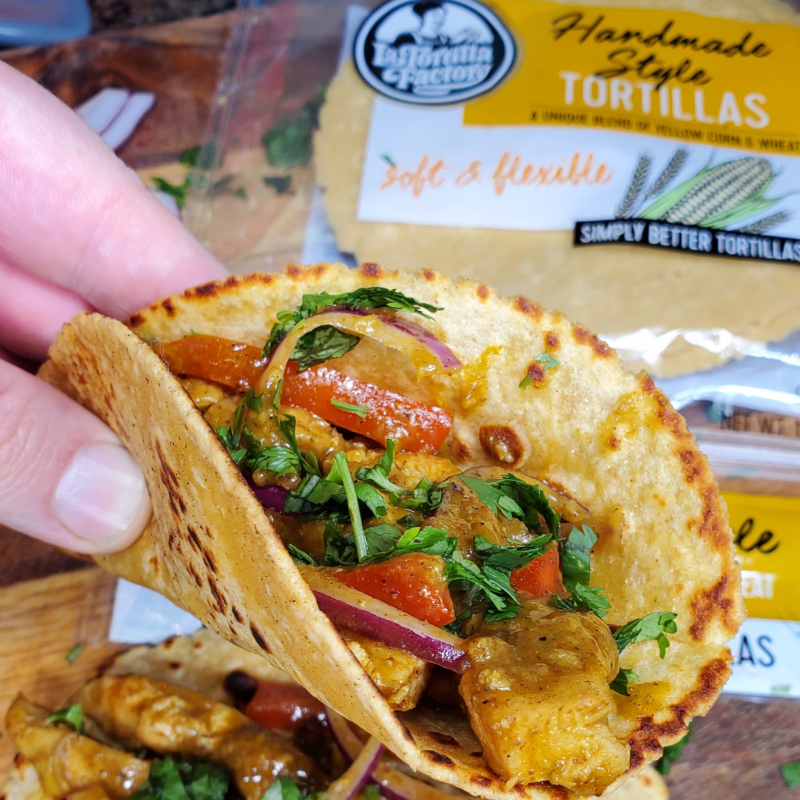 Grilled Chicken Curry Tacos